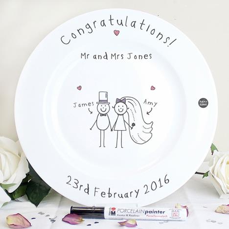 Personalised Purple Ronnie Wedding Message Plate Extra Image 2
